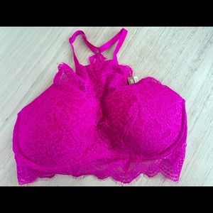 NWT PINK Victoria’s Secret lace racer back bra